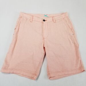 Tommy Bahama Mens Size 32 Light Serape Pink Beach Linen 8" Flat Front Shorts